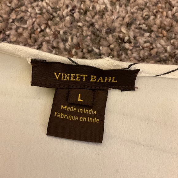 Vineet Bahl Anthropologie Embroidered Aztec Blouse Boho Top Sz L READ - Picture 9 of 12